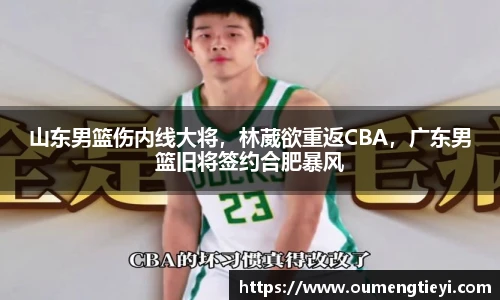 山东男篮伤内线大将，林葳欲重返CBA，广东男篮旧将签约合肥暴风